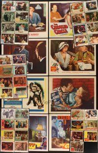 4r075 LOT OF 47 LOBBY CARDS '40s-60s great images from a variety of different movies!