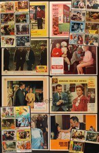 4r081 LOT OF 35 LOBBY CARDS '50s-60s great images from a variety of different movies!