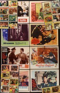 4r082 LOT OF 34 LOBBY CARDS '50s-70s great images from a variety of different movies!