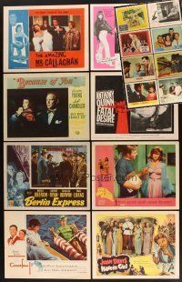 4r093 LOT OF 16 LOBBY CARDS '40s-60s great images from a variety of different movies!