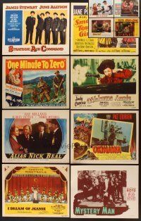 4r096 LOT OF 12 LOBBY CARDS '50s James Stewart, Hopalong Cassidy, Edward G. Robinson & more!