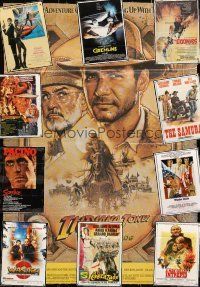 4r105 LOT OF 12 FOLDED LEBANESE POSTERS '70s-80s Indiana Jones, James Bond, Goonies & more!