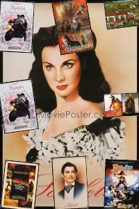4r254 LOT OF 10 UNFOLDED SPECIAL AND VIDEO POSTERS '80s-90s Gone with the Wind, Star Trek & more!