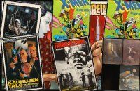 4r255 LOT OF 9 UNFOLDED SPECIAL AND NON-U.S. POSTERS '80s-90s Vampirella, X-Men, horror & more!