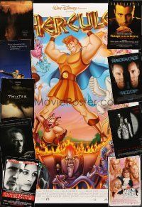 4r294 LOT OF 58 UNFOLDED DOUBLE-SIDED ONE-SHEETS '95 - '00 Hercules, Face/Off & many more!