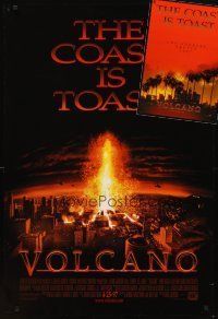 4r326 LOT OF 2 UNFOLDED DOUBLE-SIDED VOLCANO ONE-SHEETS '97 cool advance & teaser!