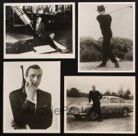 4r371 LOT OF 4 1980s REPRO STILLS FROM GOLDFINGER '80s cool images of Sean Connery as James Bond!