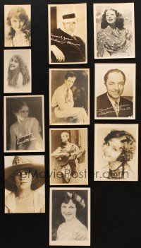 4r184 LOT OF 11 SMALLER DELUXE STILLS WITH FACSIMILE SIGNATURES '30s Loretta Young, Wm Powell!