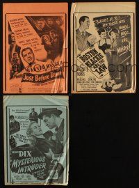 4r121 LOT OF 3 LOCAL THEATER HERALDS '40s Boston Blackie, Just Before Dawn, Mysterious Intruder!