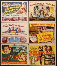 4r052 LOT OF 6 TITLE LOBBY CARDS '50s great images from romance & musicals!