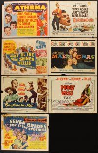 4r053 LOT OF 7 TITLE LOBBY CARDS '50s Seven Brides for Seven Brothers, Pogy & Bess + more!