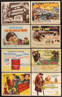 4r054 LOT OF 8 TITLE LOBBY CARDS '40s-70s great images from a variety of different movies!