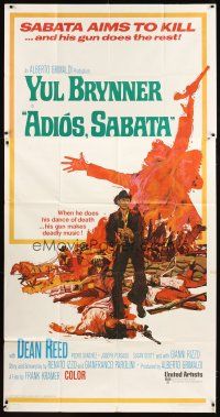 4s540 ADIOS SABATA int'l 3sh '71 Yul Brynner aims to kill, and his gun does the rest!