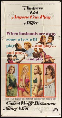 4s555 ANYONE CAN PLAY 3sh '68 sexiest near-naked Ursula Andress, Virna Lisi, Claudine Auger & Mell