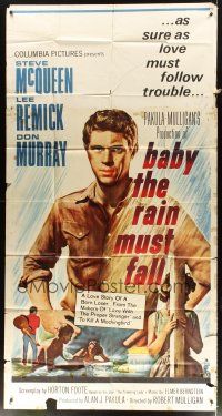 4s558 BABY THE RAIN MUST FALL 3sh '65 Steve McQueen gets in trouble & gets under Lee Remick's skin