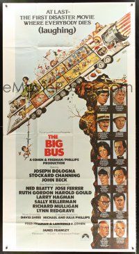 4s569 BIG BUS int'l 3sh '76 Jack Davis art, the first disaster movie where everyone dies laughing!