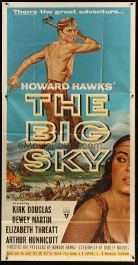 4s572 BIG SKY 3sh '52 Kirk Douglas in Howard Hawks' mighty adventure of the Great Northwest!