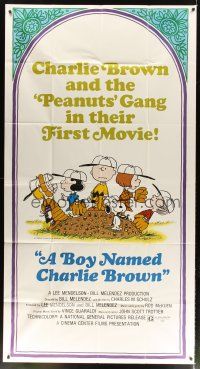 4s582 BOY NAMED CHARLIE BROWN 3sh '70 baseball art of Snoopy & the Peanuts by Charles M. Schulz!