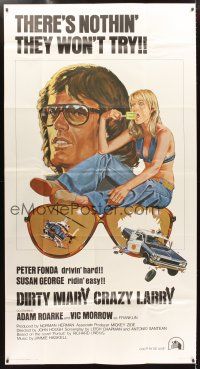 4s630 DIRTY MARY CRAZY LARRY int'l 3sh '74 art of Peter Fonda & sexy Susan George with popsicle!