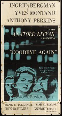 4s657 GOODBYE AGAIN 3sh '61 Ingrid Bergman between Yves Montand & Anthony Perkins!