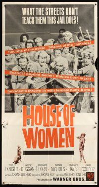 4s677 HOUSE OF WOMEN 3sh '62 Walter Doniger, women's prison, wild female convicts!