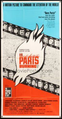 4s688 IS PARIS BURNING 3sh '66 Rene Clement's Paris brule-t-il, World War II all-star cast!