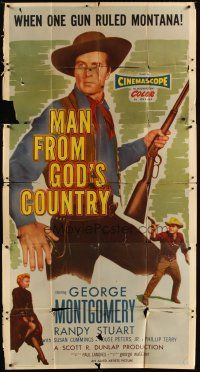 4s711 MAN FROM GOD'S COUNTRY 3sh '58 George Montgomery brought law to a murder town!