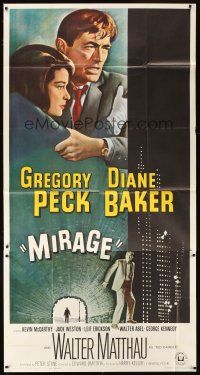 4s721 MIRAGE 3sh '65 is the key to Gregory Peck's secret in his mind, or in Diane Baker's arms?