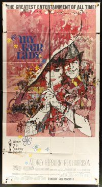 4s732 MY FAIR LADY 3sh R69 classic art of Audrey Hepburn & Rex Harrison by Bob Peak!