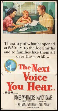4s736 NEXT VOICE YOU HEAR 3sh '50 James Whitmore, Nancy Davis & God on the radio!