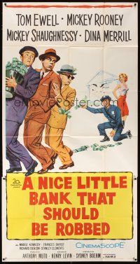 4s737 NICE LITTLE BANK THAT SHOULD BE ROBBED 3sh '58 Tom Ewell, Mickey Rooney & Shaughnessy!
