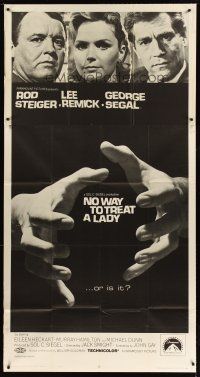 4s742 NO WAY TO TREAT A LADY 3sh '68 Rod Steiger, Lee Remick & Segal, hands about to strangle!