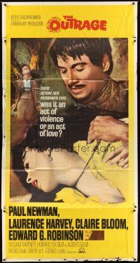 4s752 OUTRAGE 3sh '64 Paul Newman as a Mexican bandit in a loose remake of Rashomon!