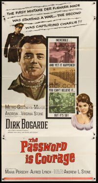 4s754 PASSWORD IS COURAGE 3sh '63 Dirk Bogarde in an English version of The Great Escape!