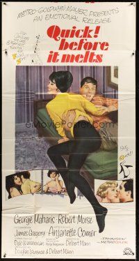 4s769 QUICK, BEFORE IT MELTS 3sh '65 art of sexy Anjanette Comer in bed with Robert Morse!