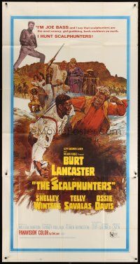 4s786 SCALPHUNTERS 3sh '68 great art of Burt Lancaster & Ossie Davis fighting in mud!