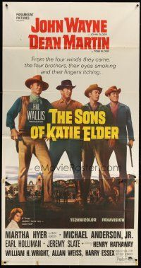 4s808 SONS OF KATIE ELDER 3sh '65 Martha Hyer, great line up of John Wayne, Dean Martin & more!