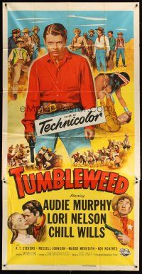 4s845 TUMBLEWEED 3sh '53 Audie Murphy fought the fury of the Apache warpath!
