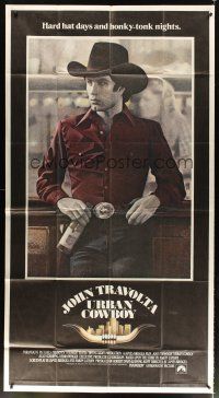 4s853 URBAN COWBOY int'l 3sh '80 great image of John Travolta in cowboy hat with Lone Star beer!