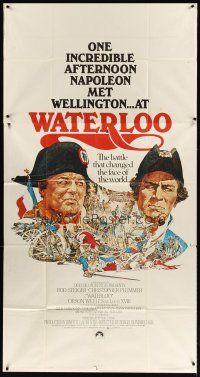 4s864 WATERLOO 3sh '70 great art of Rod Steiger as Napoleon Bonaparte & Christopher Plummer!
