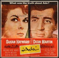 4s223 ADA 6sh '61 super close portraits of Susan Hayward & Dean Martin, what was the truth?