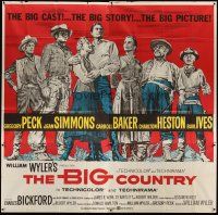 4s226 BIG COUNTRY 6sh '58 Gregory Peck, Charlton Heston, William Wyler classic!