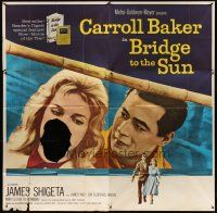 4s235 BRIDGE TO THE SUN 6sh '61 James Shigeta & Carroll Baker had a love between two worlds!