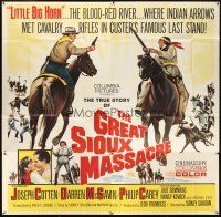 4s258 GREAT SIOUX MASSACRE 6sh '65 Joseph Cotton, Darren McGavin, where Indian arrows met cavalry!