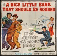 4s279 NICE LITTLE BANK THAT SHOULD BE ROBBED 6sh '58 Tom Ewell, Mickey Rooney & Shaughnessy!