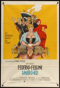 4s119 AMARCORD Argentinean '74 Federico Fellini classic comedy, art by Juliano Geleng!
