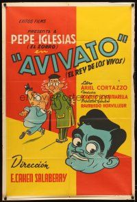 4s122 AVIVATO Argentinean '49 wacky artwork of Pepe Iglesias in title role!