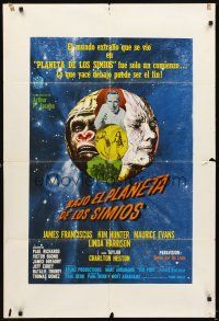 4s127 BENEATH THE PLANET OF THE APES Argentinean '70 James Franciscus, Kim Hunter!