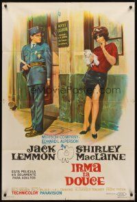 4s168 IRMA LA DOUCE Argentinean '63 Billy Wilder, great art of Shirley MacLaine & Jack Lemmon!