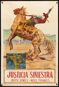 4s175 LEFT-HANDED LAW Argentinean '37 Buck Jones, Noel Francis, cowboy western action artwork!